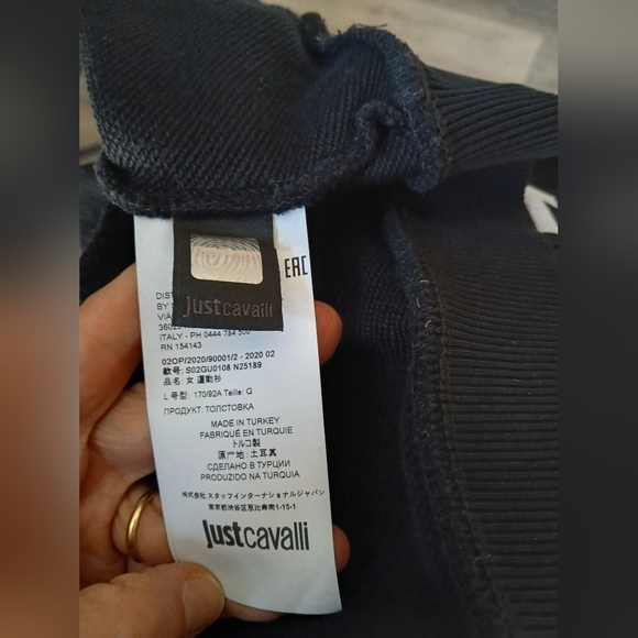 Just Cavalli Sweatshirt in black, Size L - Picture 6 of 6